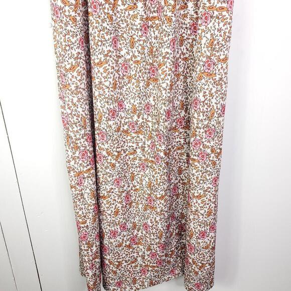Womens Dress Large Fixed Wrap Blooms Florals Cottagecore Stretchy Full Length - Picture 3 of 10